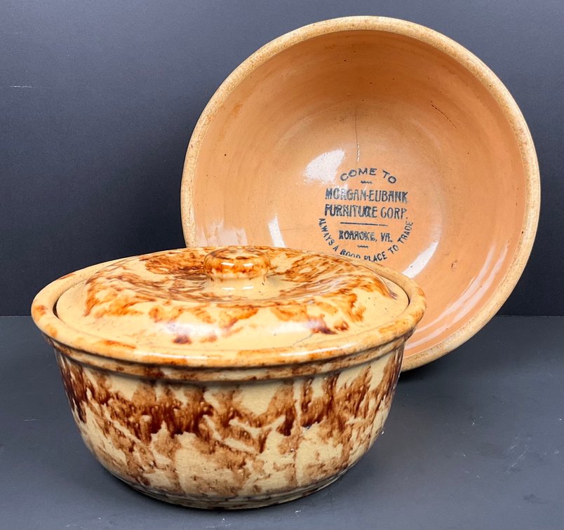 Morgan Eubank Stoneware Advertising Bowl & More
