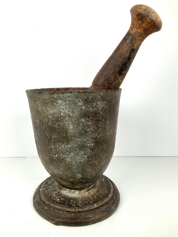 Cast Metal Mortar & Pestle