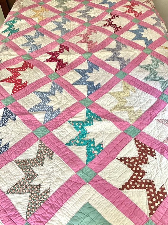 Handmade Quilt with Star Design