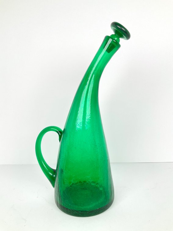 Blenko Bent Neck Decanter