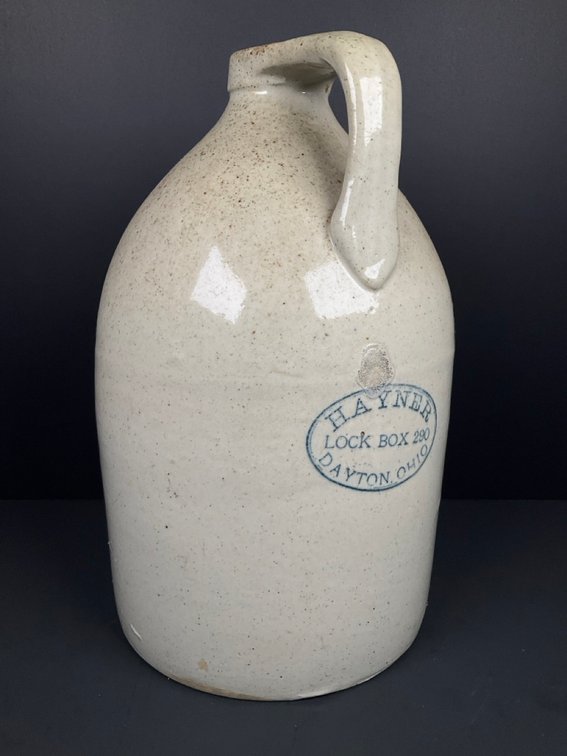 Hayner Stoneware Whiskey Jug