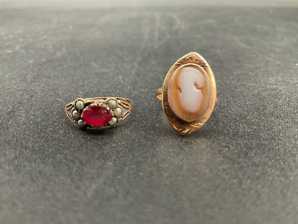 Two 10K Gold Tested Rings