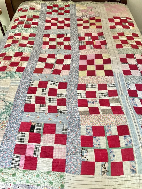 Handmade Cube Pattern Quilt