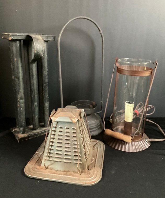 Vintage Campfire Toaster & Metal Candle Items