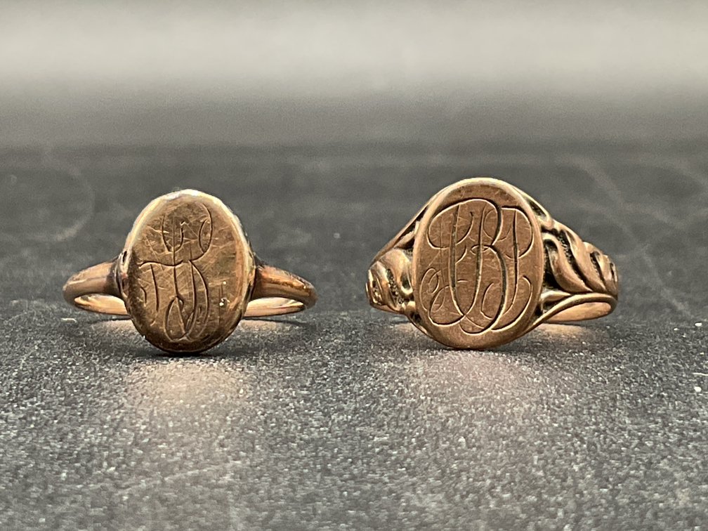 Two 10K Gold Tested Rings