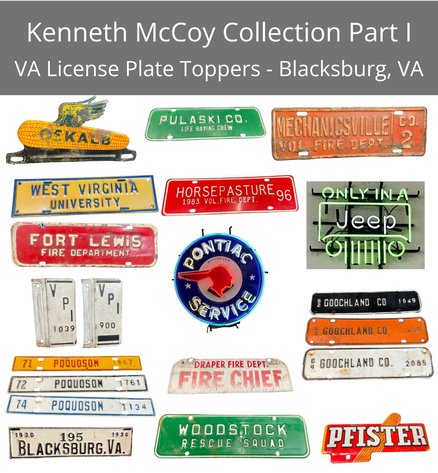 Image for FAR 743 - The Kenneth McCoy Collection – Part I | Virginia License Plate Toppers