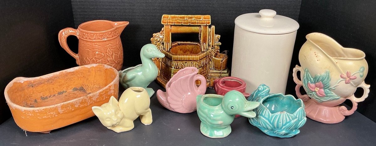 McCoy and Hull Pottery Planters and More