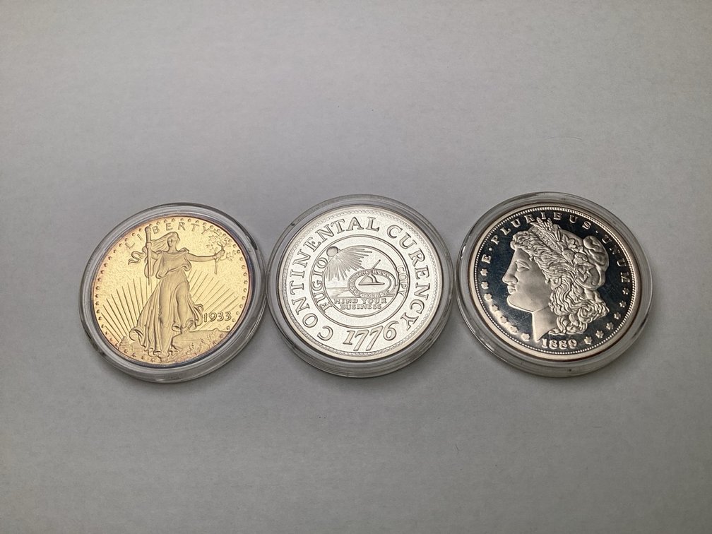 Three .999 1oz Silver Rounds