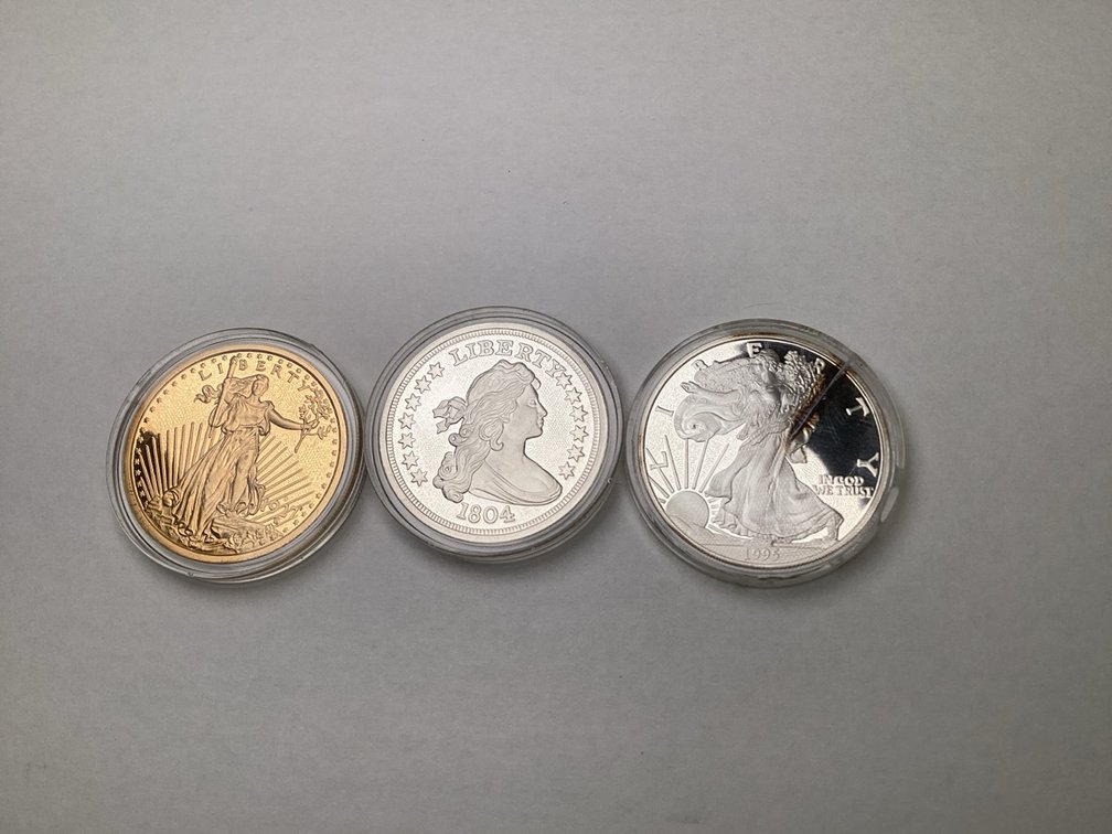 Three .999 1oz Silver Rounds