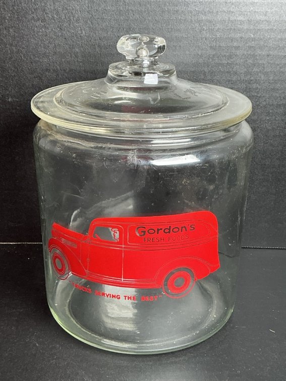 Vintage Gordon's Fresh Foods Jar With Lance Lid