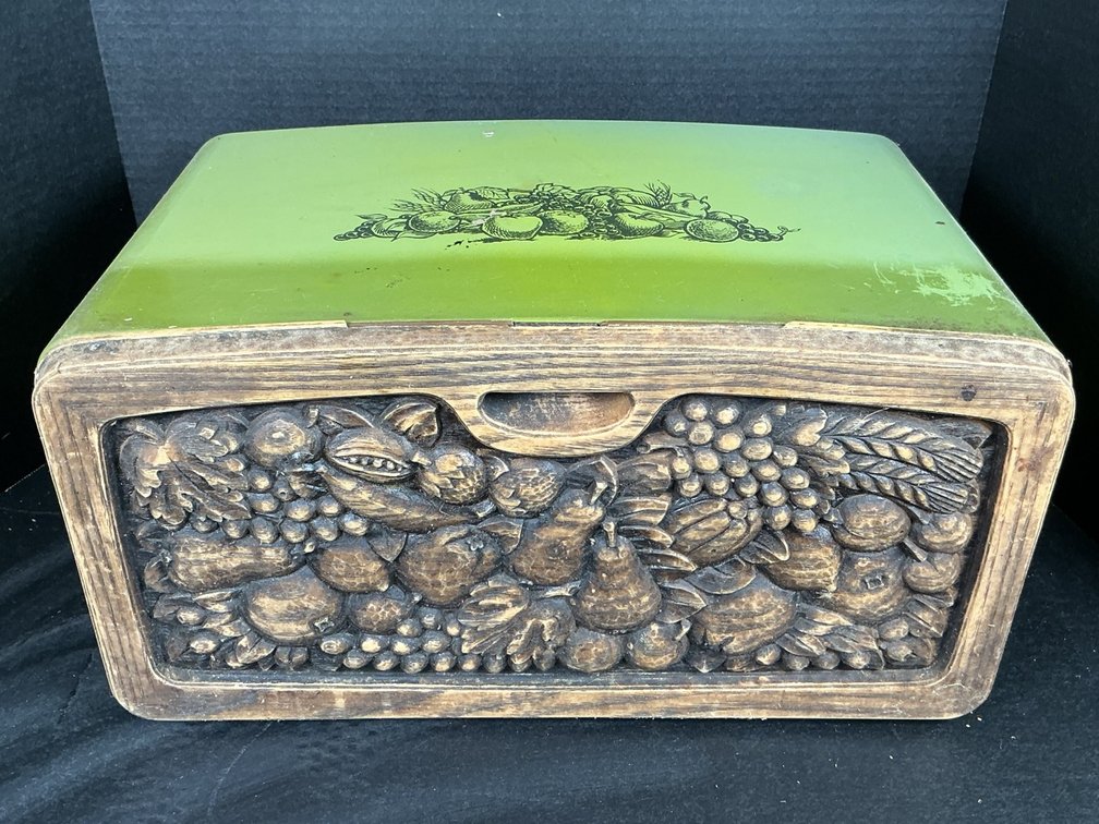 Vintage Burlington Crafts Metal Bread Box