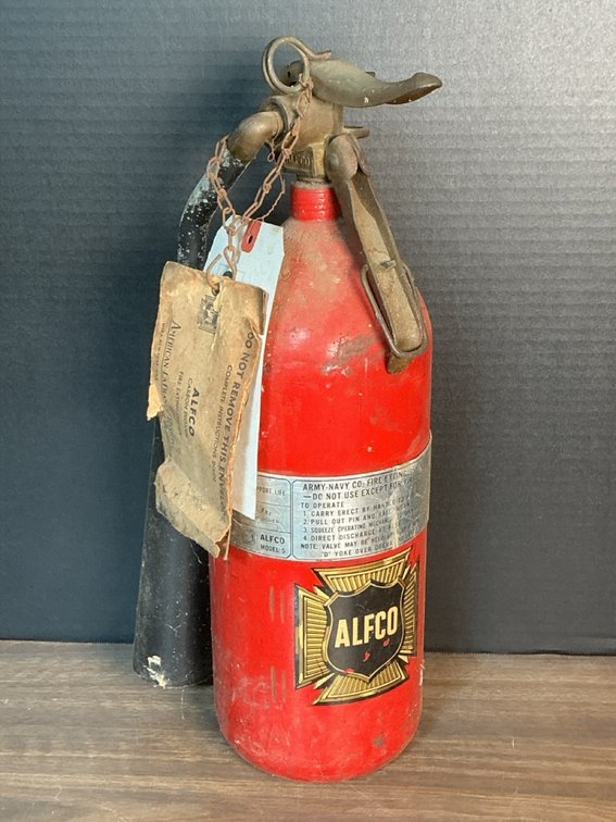 Vintage Alfco Army Navy Fire Extinguisher