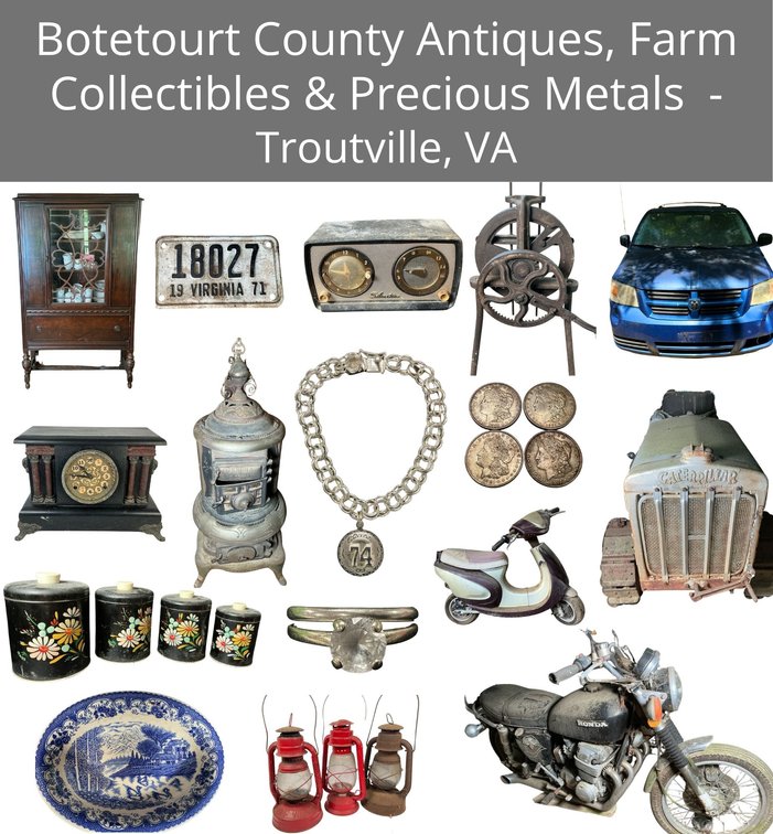 Image for FAR 749 - Botetourt County Antiques, Precious Metals & Farm Collectibles