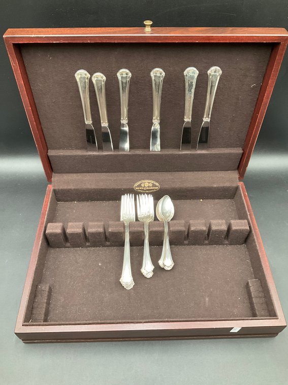 24 Piece Set of Towle Sterling Flatware in the Chippendale Pattern