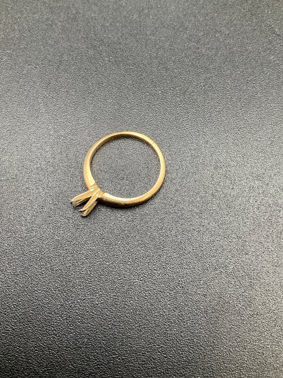 14K Gold Ring Mount with 4 Prongs