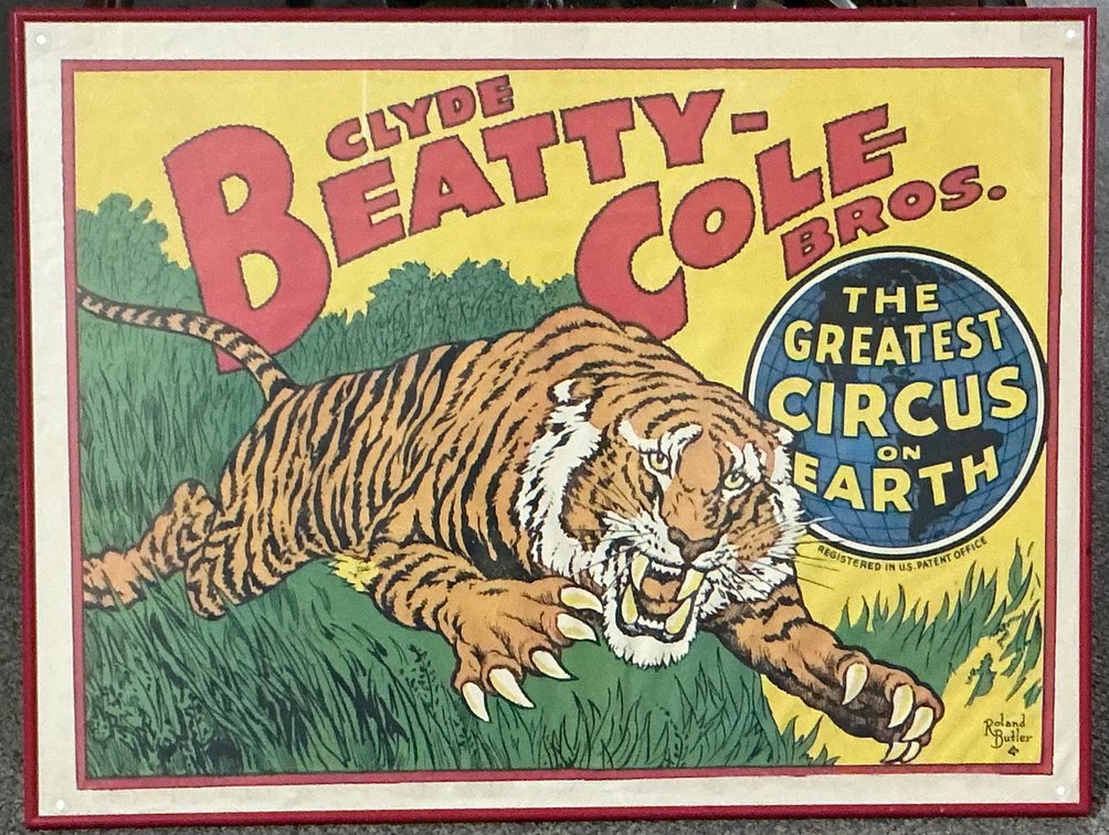 Clyde Beatty \uFFFd Cole Brothers, The Greatest Circus on Earth Poster