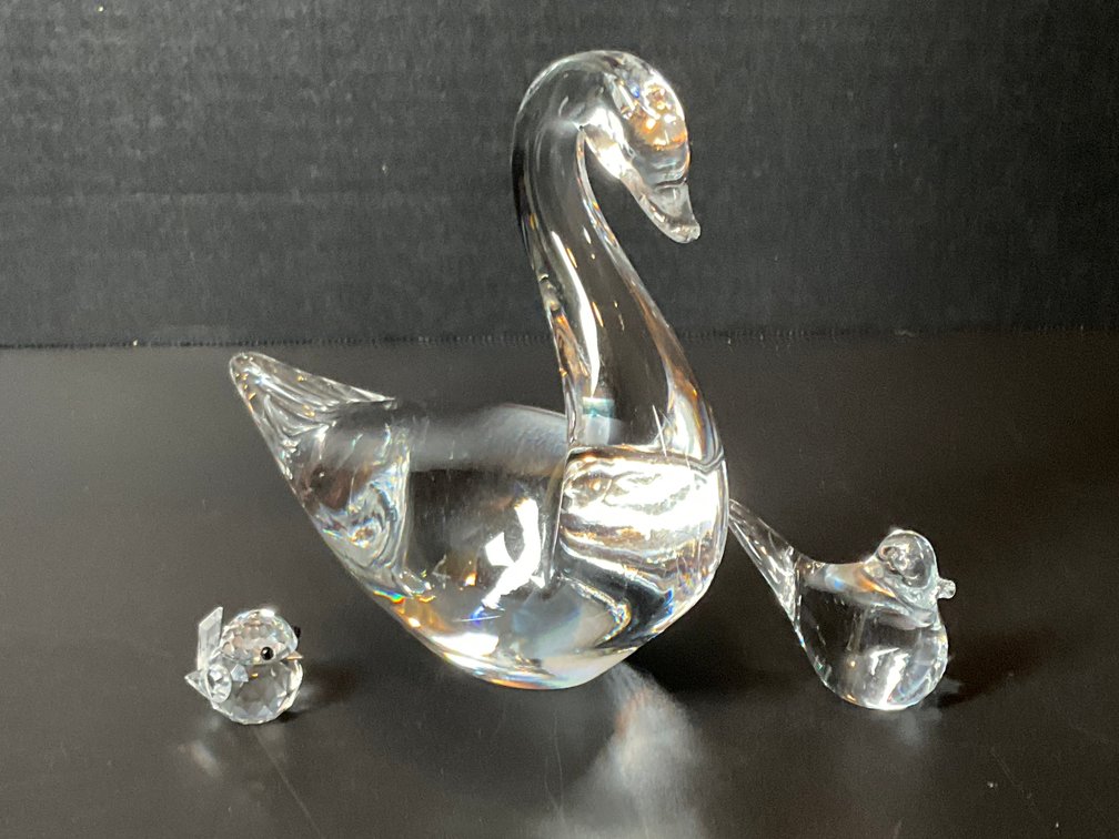 3 Art Glass Bird Figurines