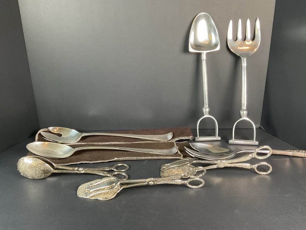 Metal and Silver-plated Serving Pieces