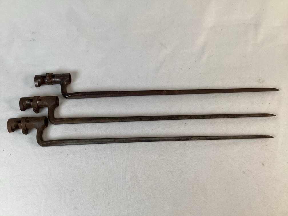 Three Civil War Era Socket Bayonets