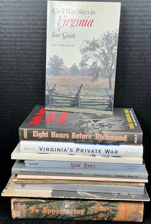 James I. Robertson Signed Civil War Sites in Virginia and More Books on the topic of the Civil War in Virginia