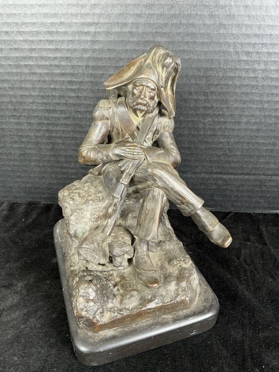 Bronze Sculpture of Seared Grenadier from Crimean War