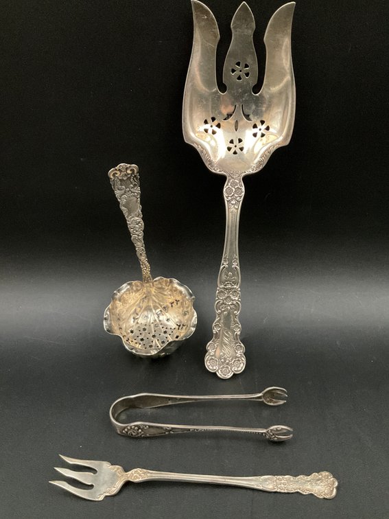 Four Pieces Sterling Silver Flatware