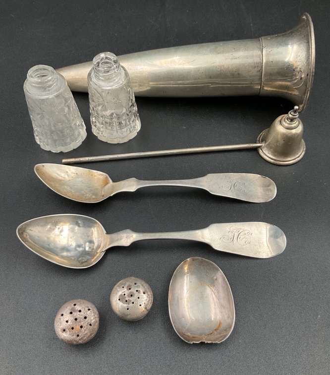 Miscellaneous Pieces of Sterling and Coin Silver