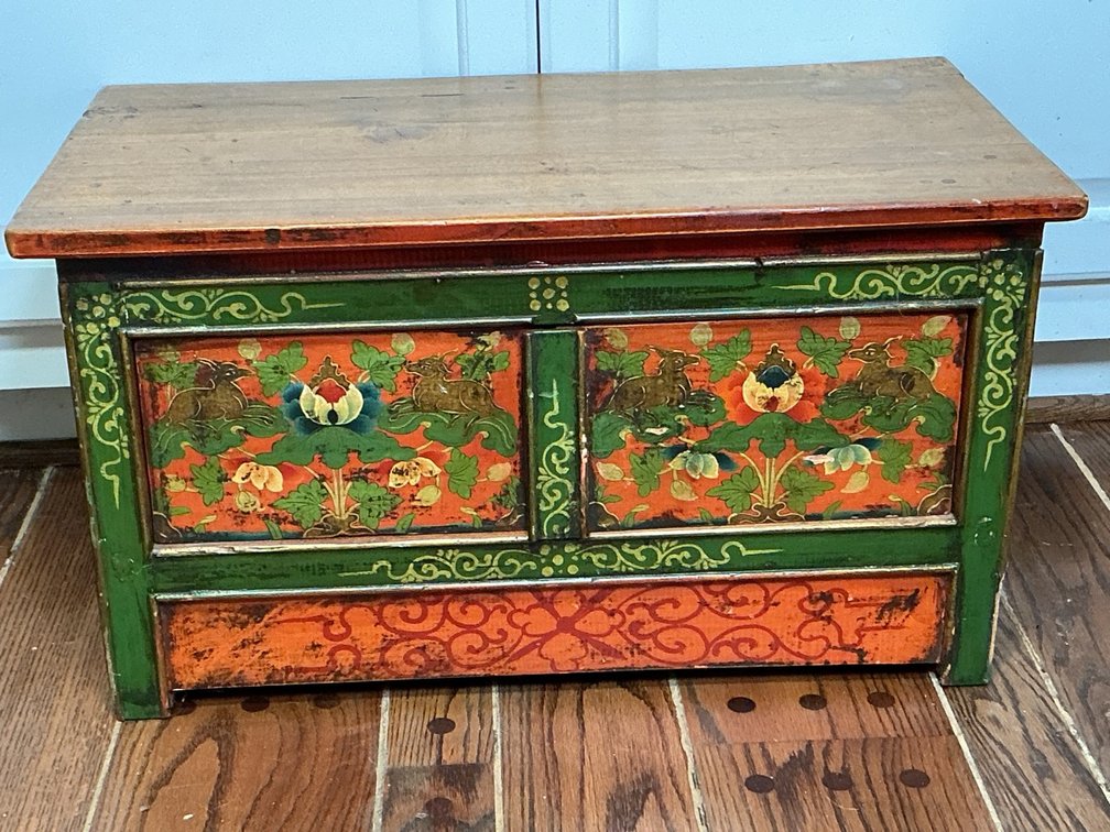 Hand-Painted Tibetan Alter Table