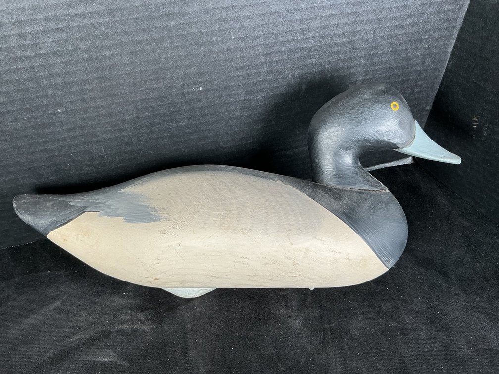 Signed Vintage Hand-Carved Duck Decoy
