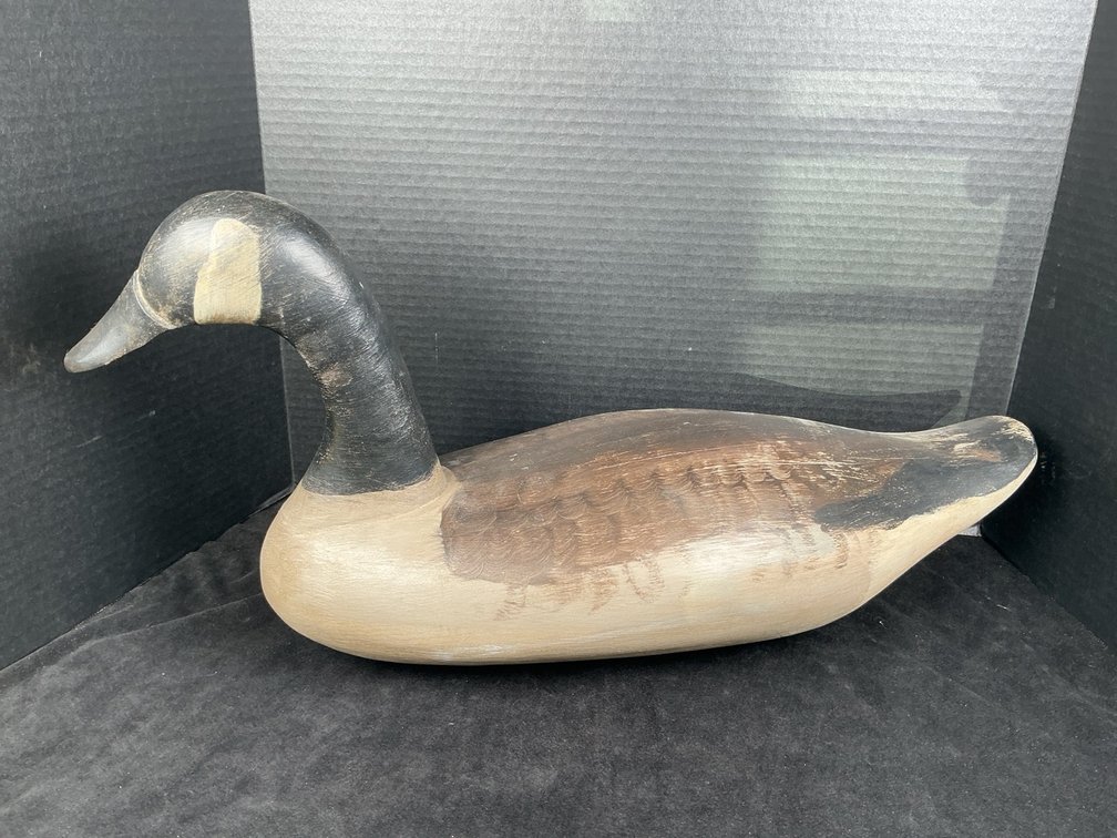 Vintage Hand-Carved Wooden Goose Decoy