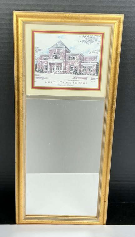 North Cross Architectural Print Mirror, School in Roanoke Virginia