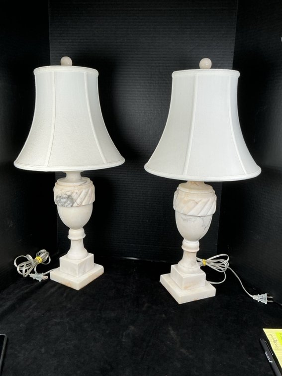 Two Marble Lamps