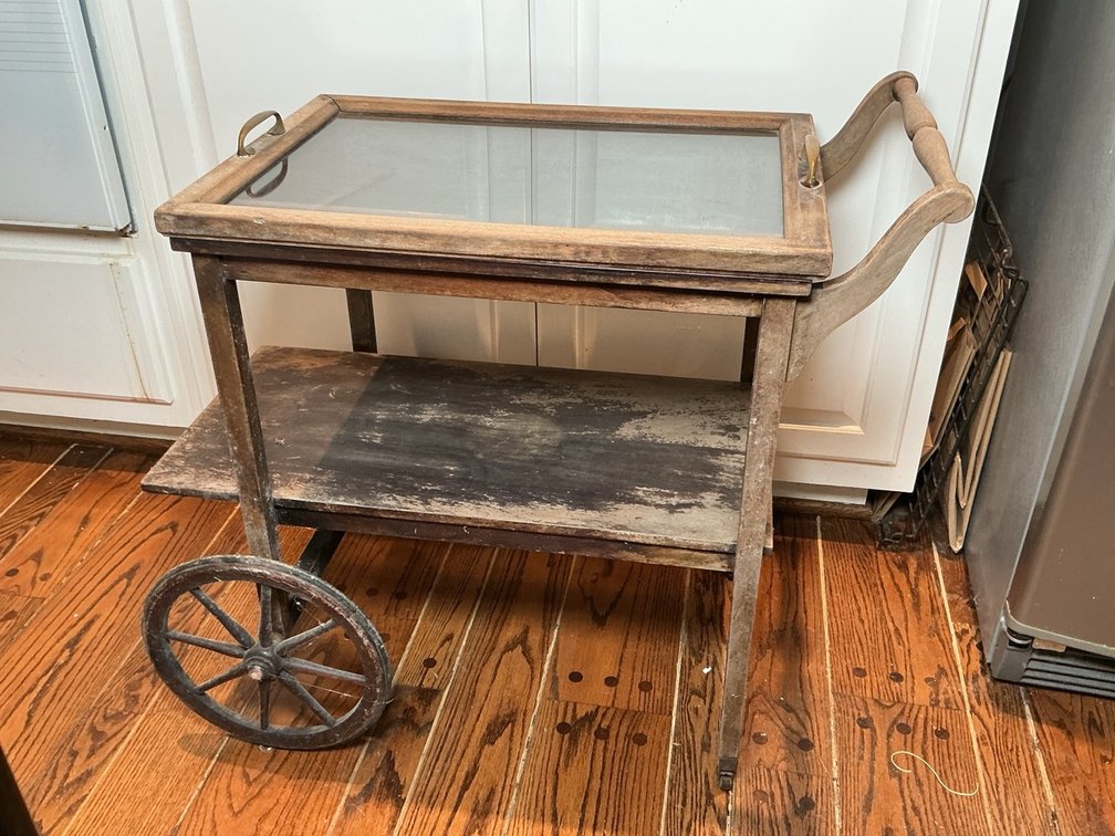 Vintage Wooden Tea Cart