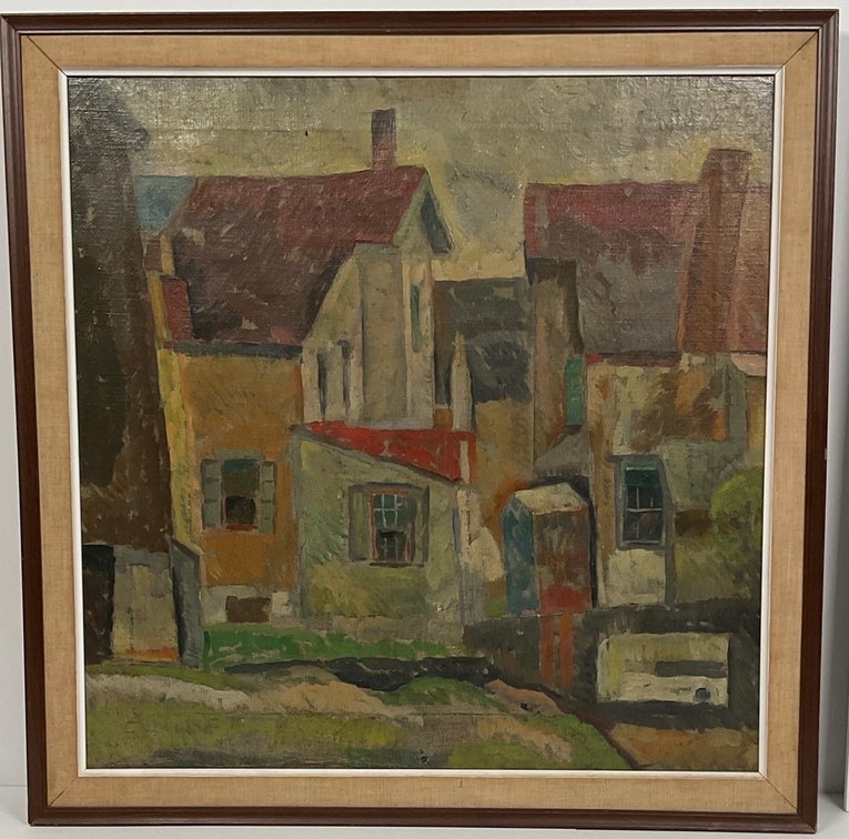 Oil Painting of Houses