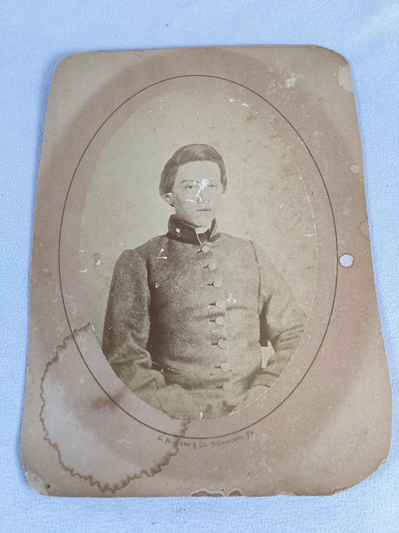 Albumen Photo By Rees of a Young Confederate Soldier