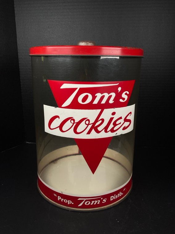 Tom's Cookies Display Canister