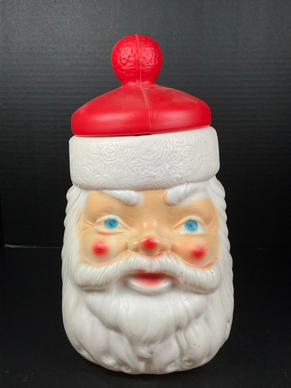 1970's Empire Plastic Blow Mold Santa Claus Cookie Jar