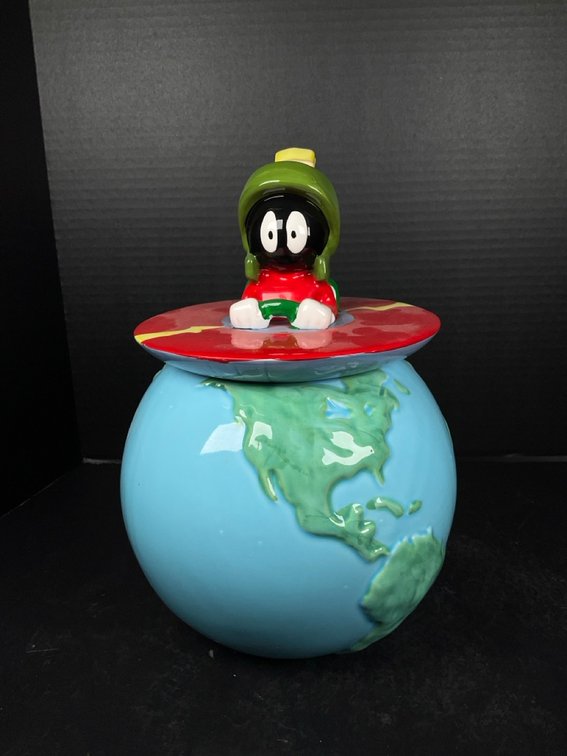 1993 Looney Tunes Marvin the Martian Globe Cookie Jar