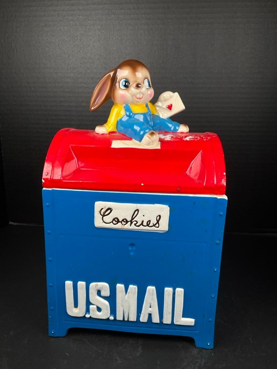 Cardinal "Mailbox Bunny" Cookie Jar