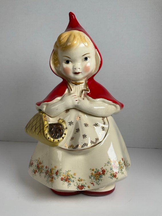 Hull 1940's Little Red Riding Hood Ceramic Cookie Jar