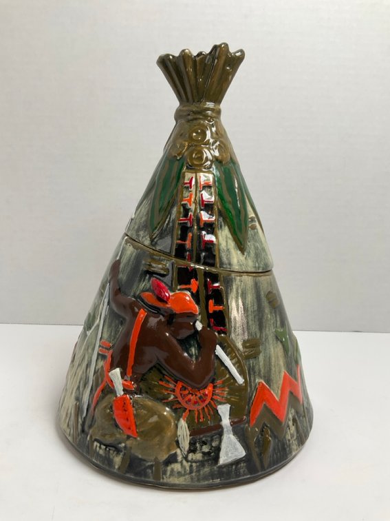 1956 McCoy Pottery Teepee Ceramic Cookie Jar #137