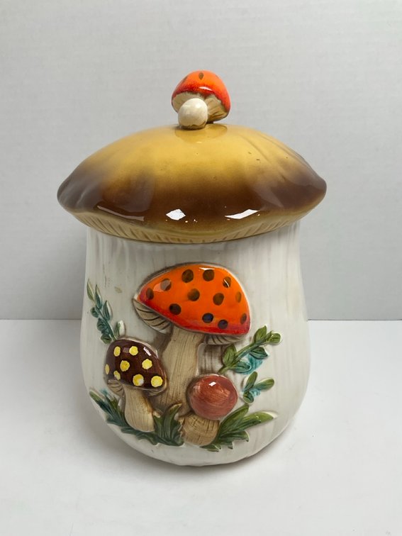 1970's Sears Merry Mushroom Made In Japan Ceramic Cookie Jar