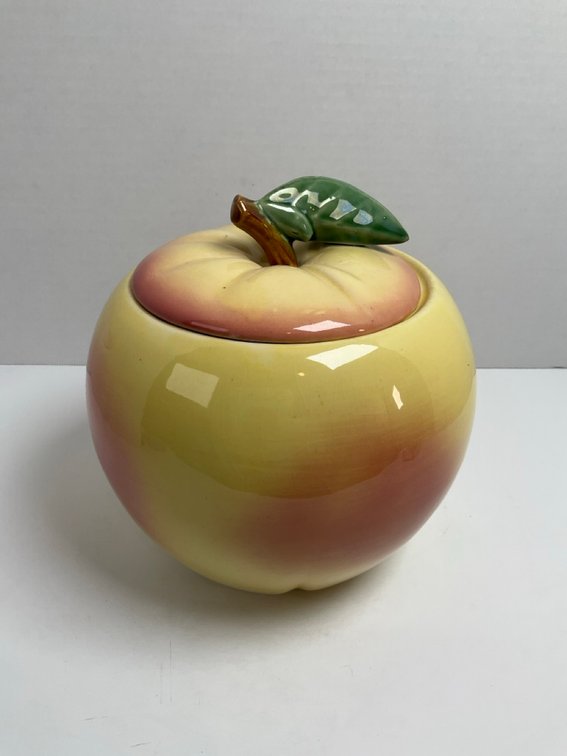 McCoy 1950's Blushing Apple Ceramic Cookie Jar