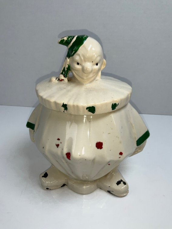 McCoy Pottery 1945 Little Clown Ceramic Cookie Jar