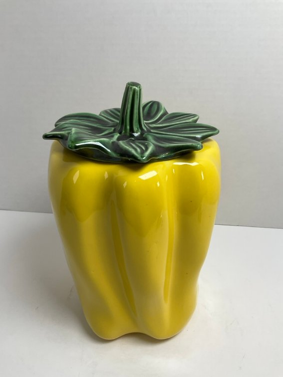 McCoy Pottery Yellow Bell Pepper Ceramic Cookie Jar