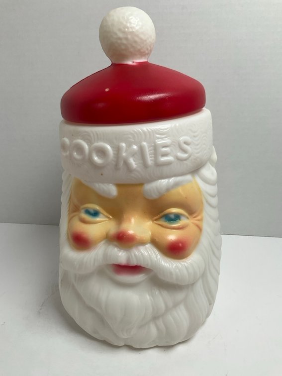 1970's Empire Plastic Low Mold Santa Claus Cookie Jar