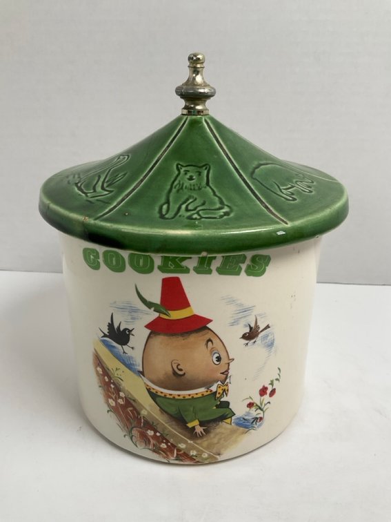 McCoy Pottery Humpty Dumpty Nursery Rhyme Ceramic Cookie Jar