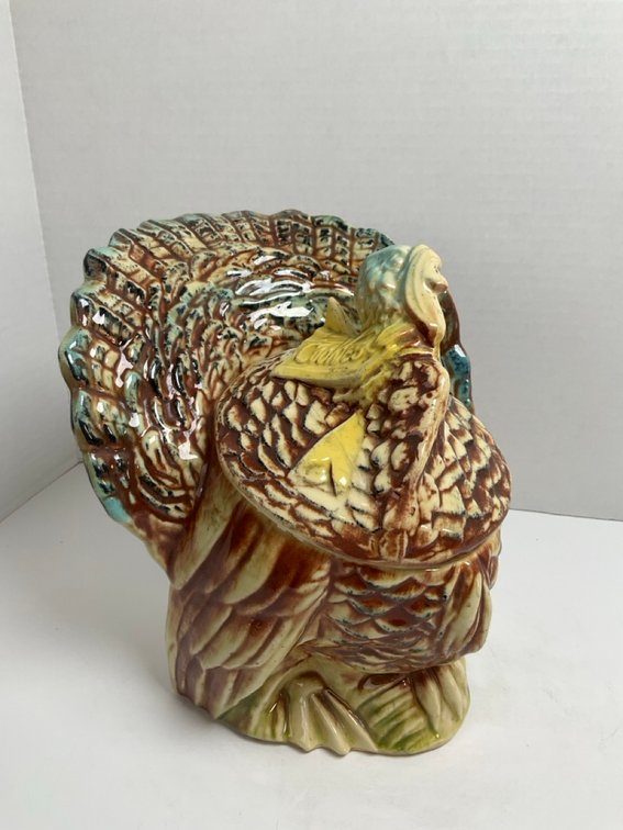 McCoy Pottery 1950's Turkey Glazed Ceramic Cookie Jar