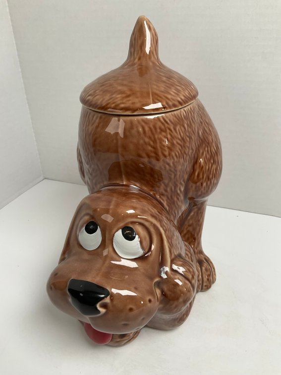 McCoy Pottery #0272 Thinking Puppy Hound Dog Ceramic Cookie Jar