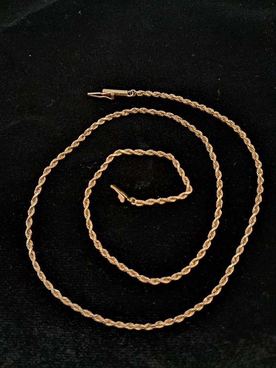 14K Gold Rope Link Chain